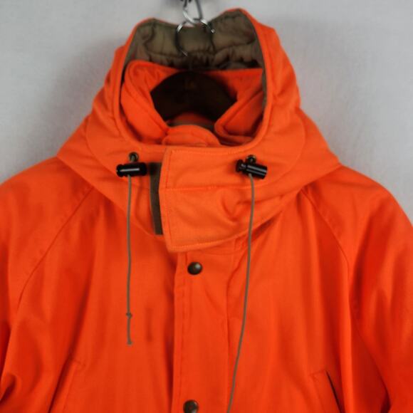 Raewiks Mens Chore Coat SZ LG Orange Hooded Insulated Water Proof Vintage - Picture 7 of 16